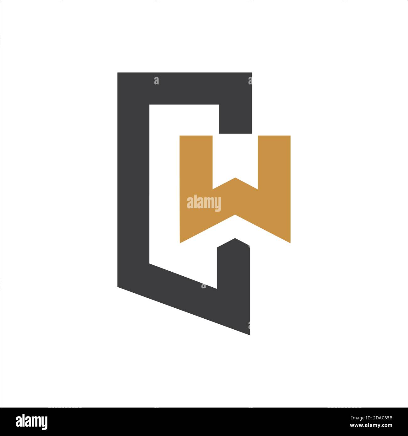 Initial letter cw logo or wc logo vector design template Stock Vector ...
