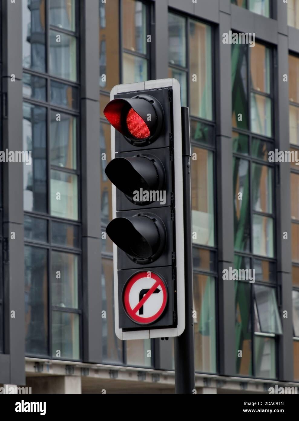 Traffic light on red. Stock Photo
