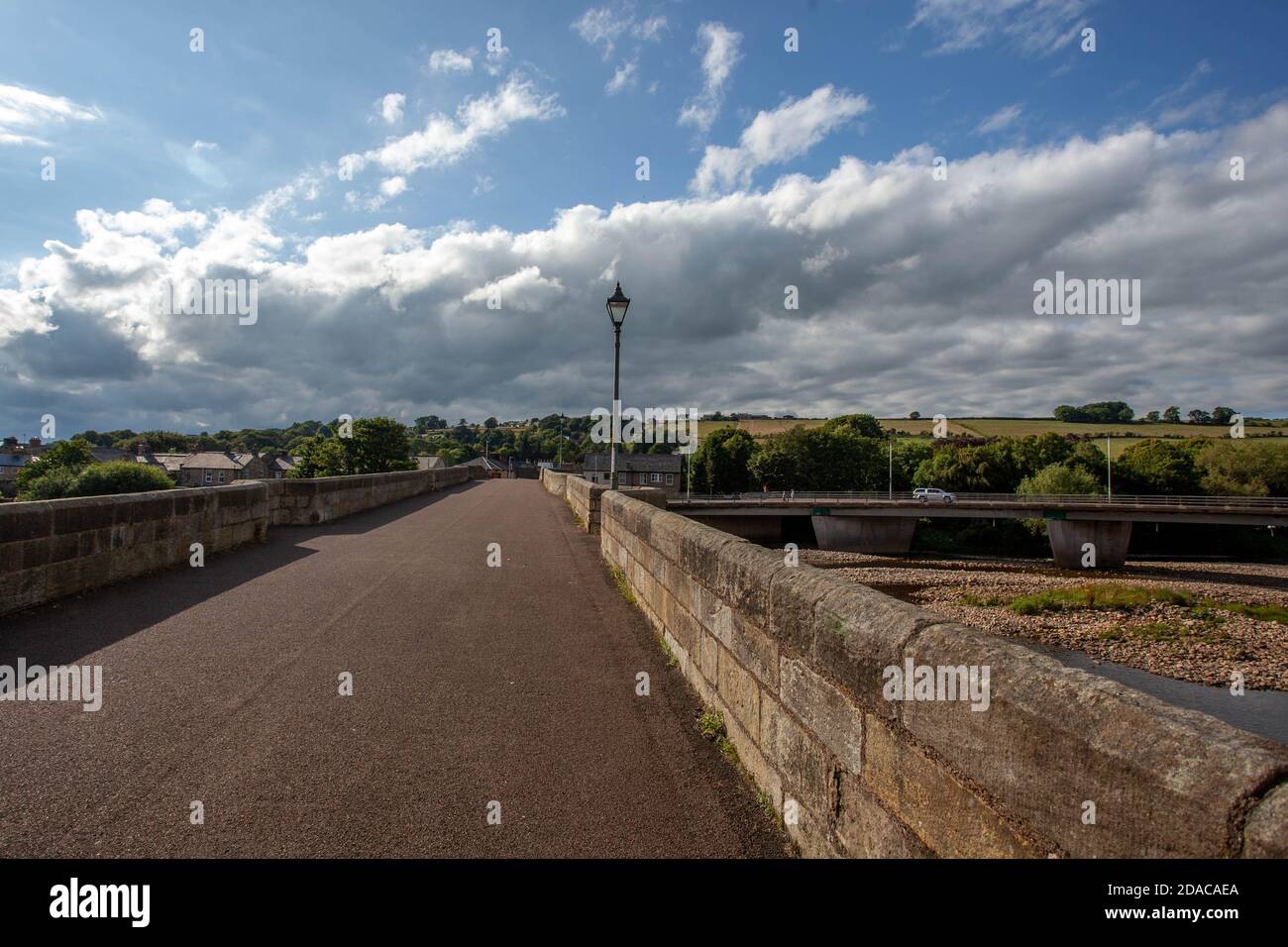 Standing on old bridge at Haydon Bridge Northumberland Stock Photo