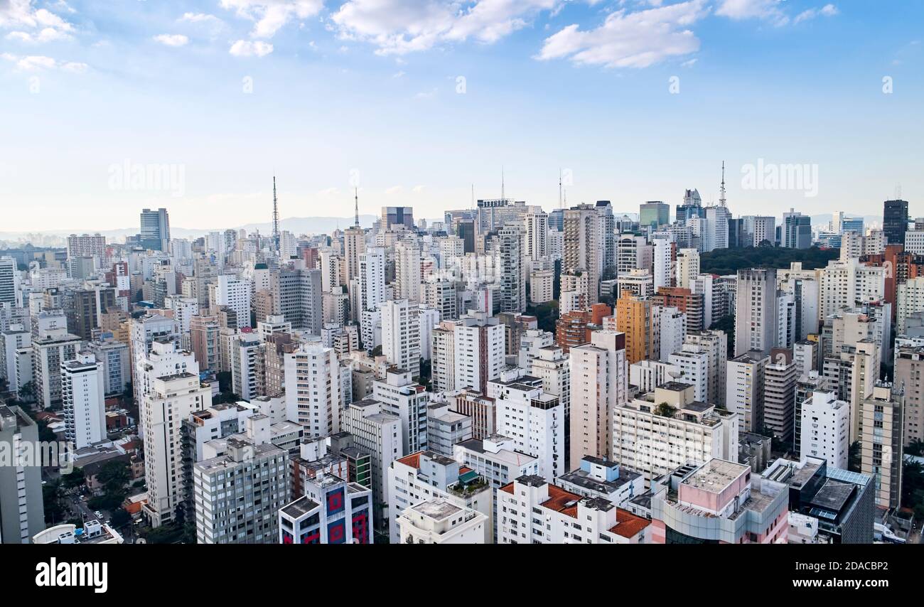 Sao Paulo, Brazil, May 2019 - Aerial view of Avenida Paulista 7638707 Stock  Photo at Vecteezy