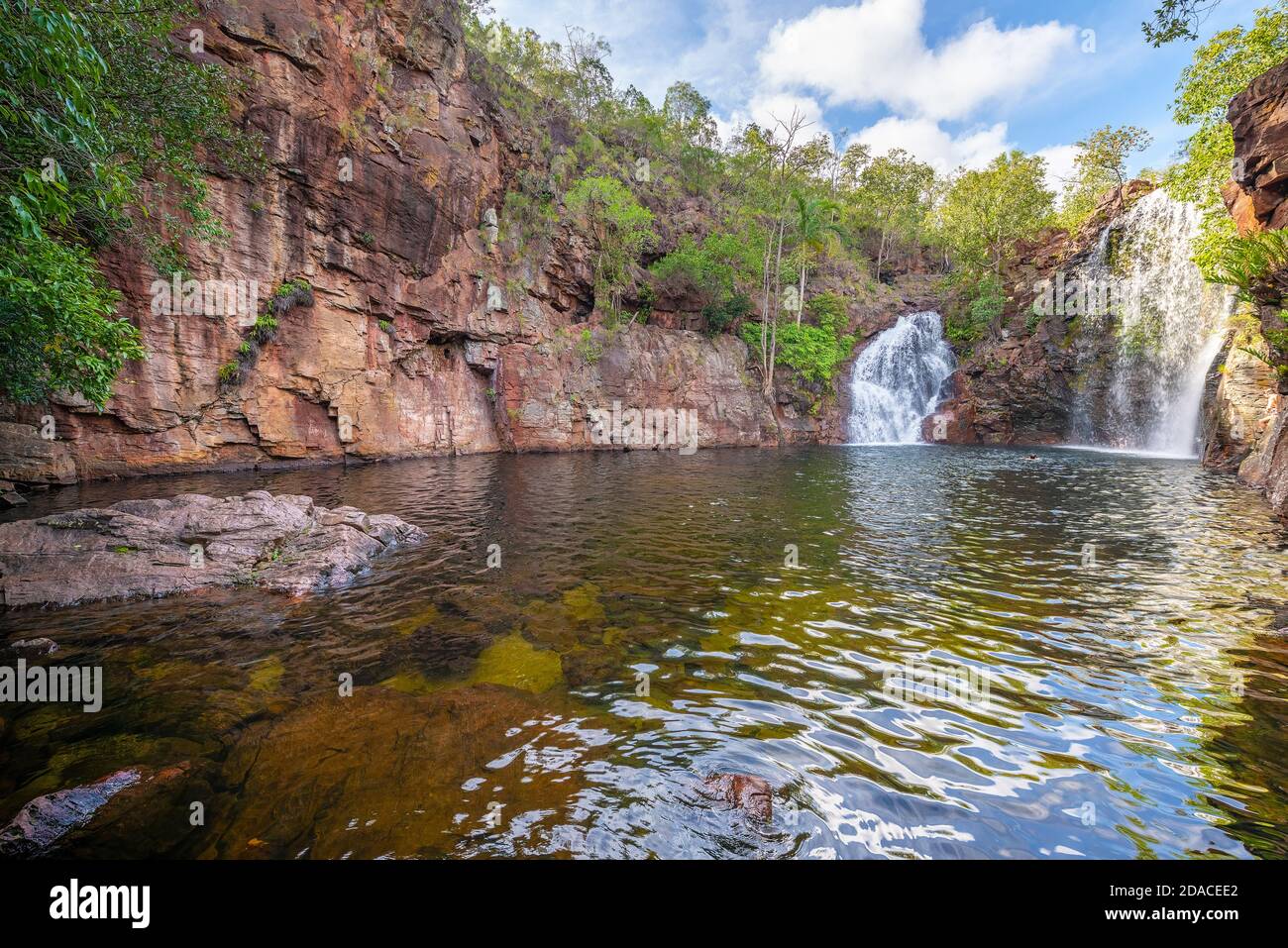 Title: The swimming holes at Florence Falls are among the most visited tourist attractions of Litchfield National Park in Australia's Northern Territo Stock Photo
