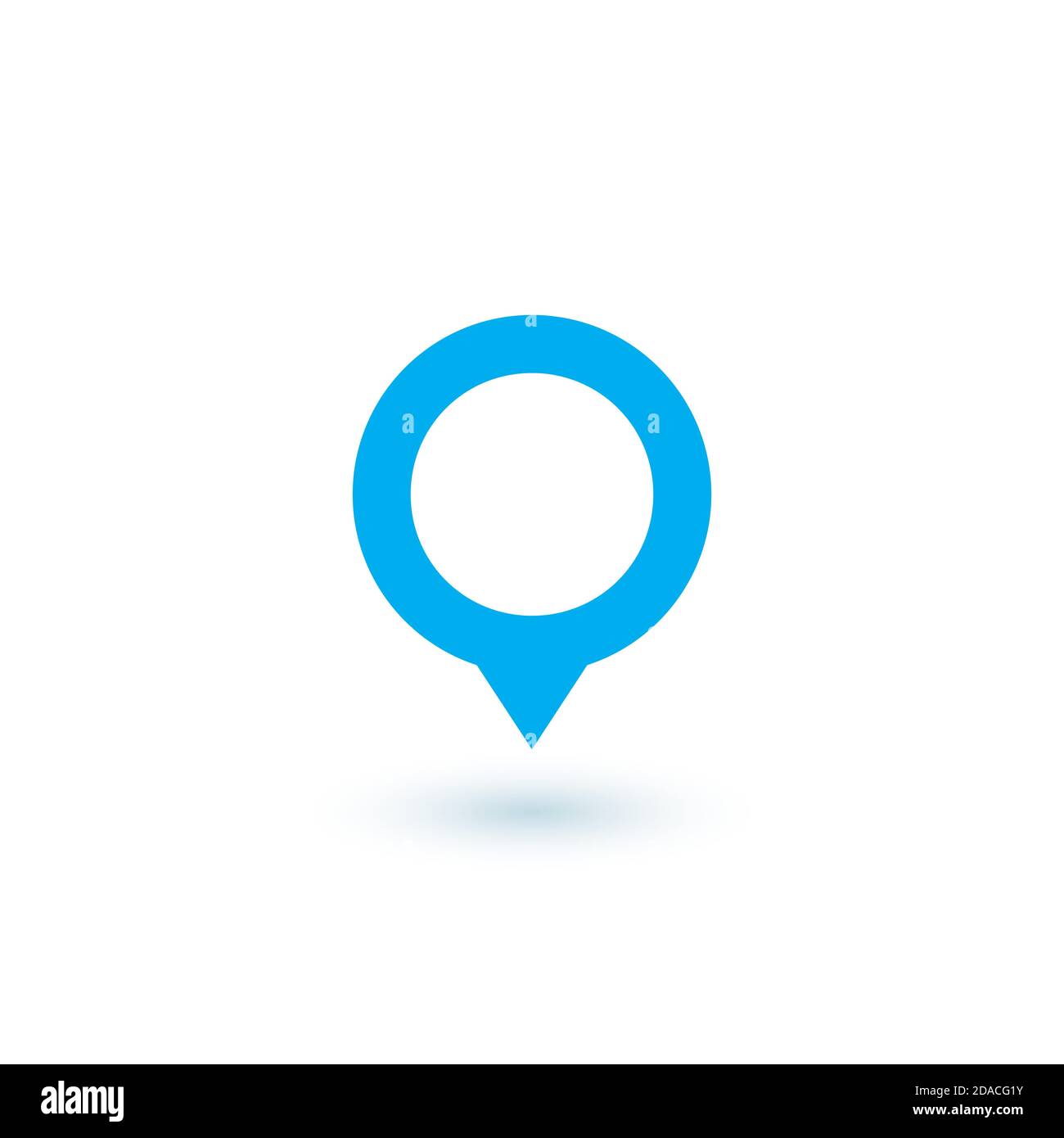 Vector Map pointer icon. GPS location symbol. Flat design style. Vektor EPS 10. Stock vector illustration isolated on white background. Stock Vector