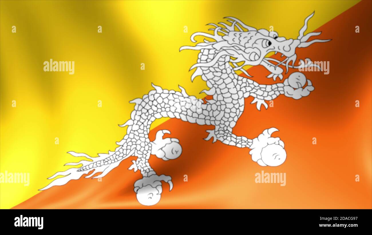 Bhutan Flag. Background Seamless Looping Animation. 4K High Definition Video  Stock Photo - Alamy