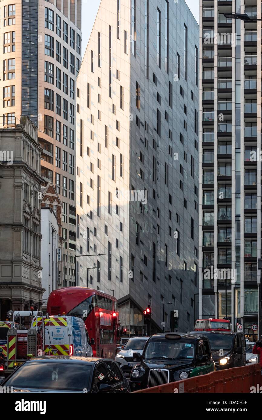 City of London Liverpool Street at Night Stock Photo - Alamy