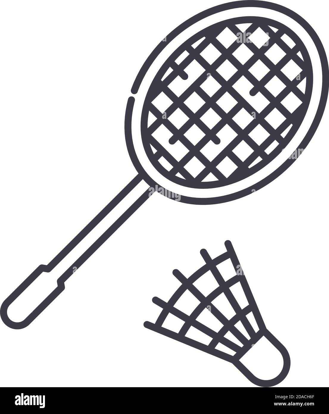 Badminton icon, linear isolated illustration, thin line vector, web design  sign, outline concept symbol with editable stroke on white background Stock  Vector Image & Art - Alamy