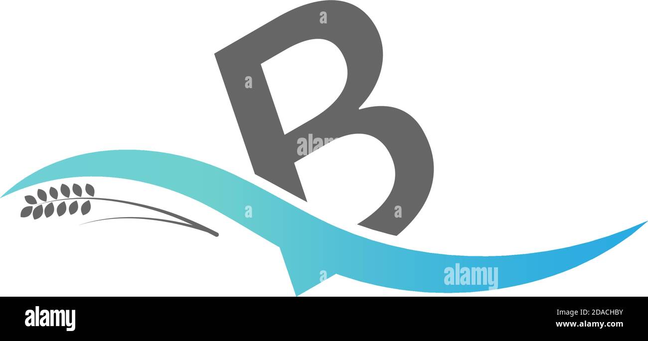 Icon logo letter B drop into the water illustration Stock Vector Image ...