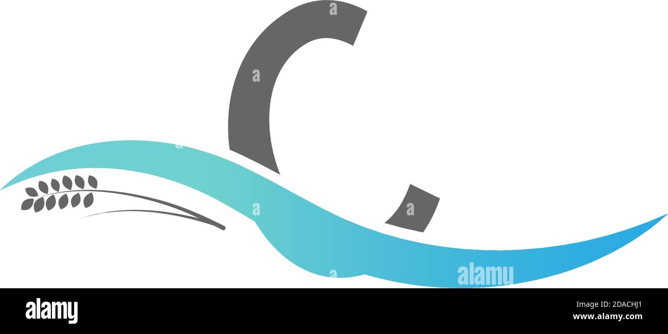 Icon logo letter C drop into the water illustration Stock Vector Image ...