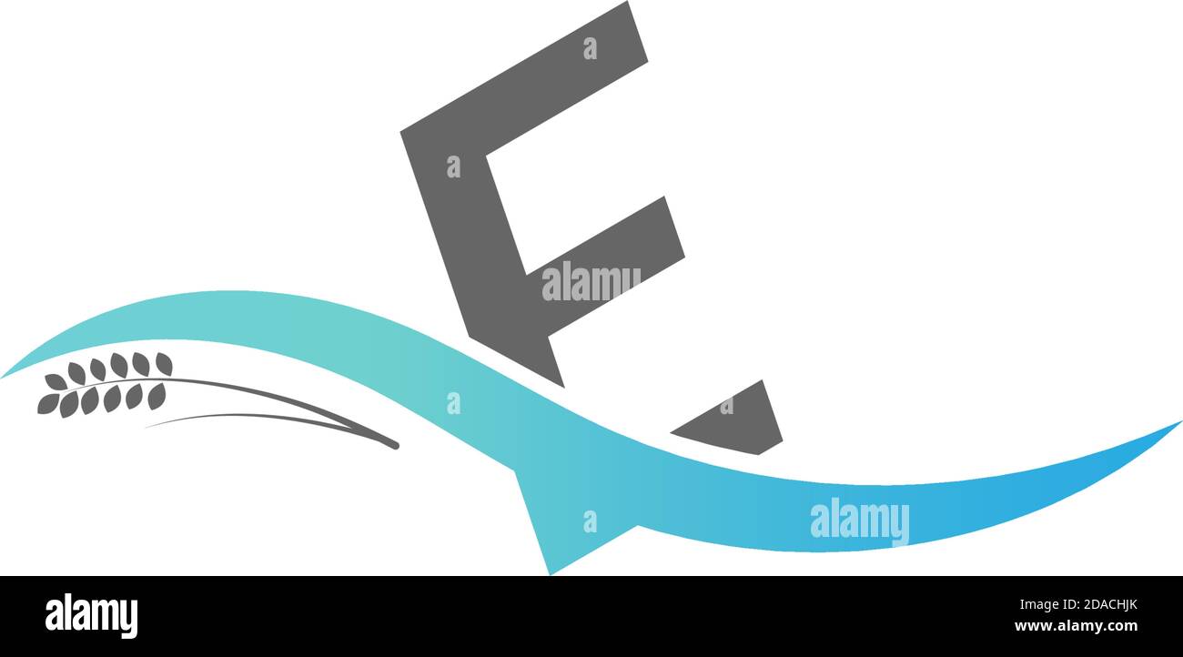 Icon logo letter E drop into the water illustration Stock Vector Image ...