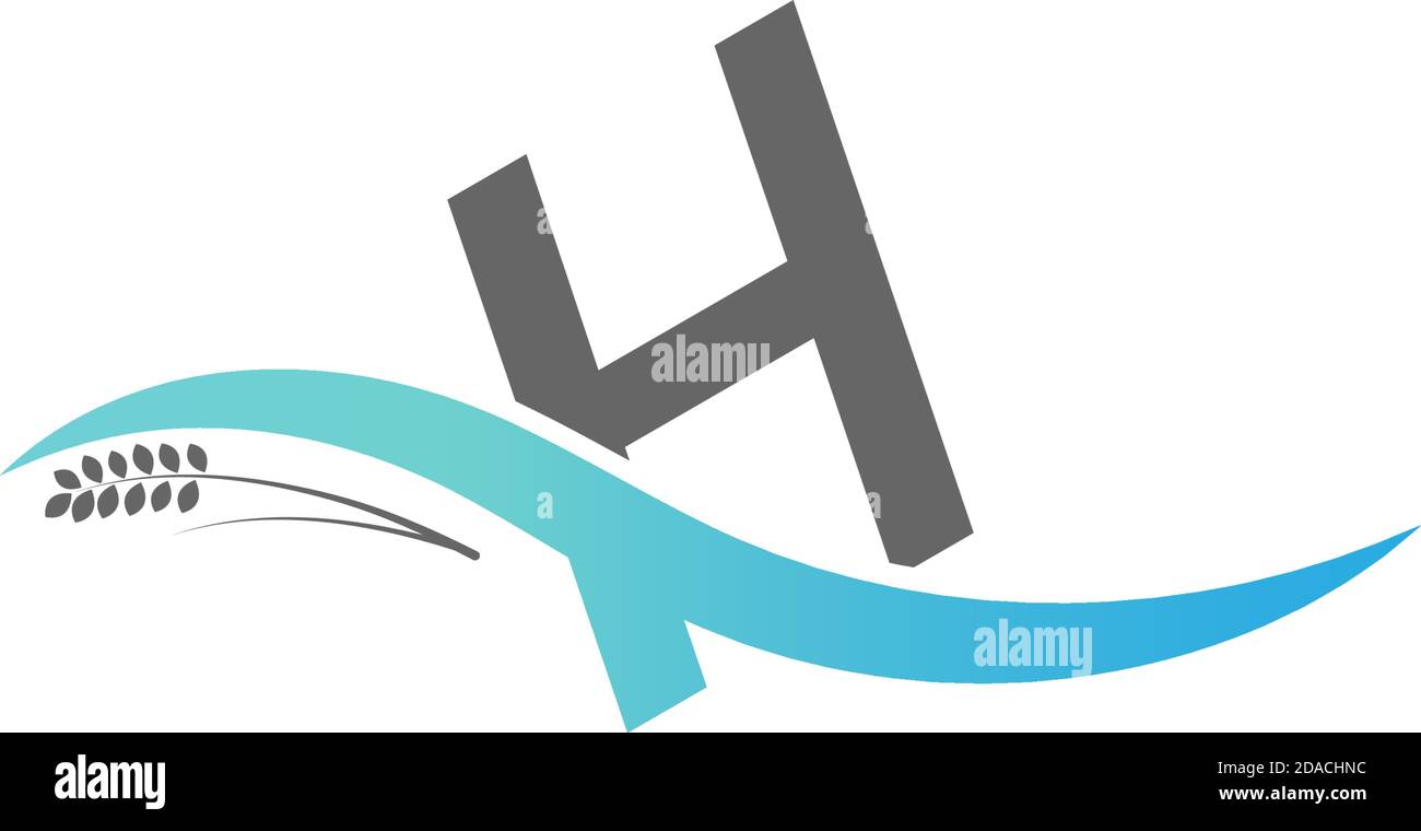 Icon logo letter H drop into the water illustration Stock Vector Image ...