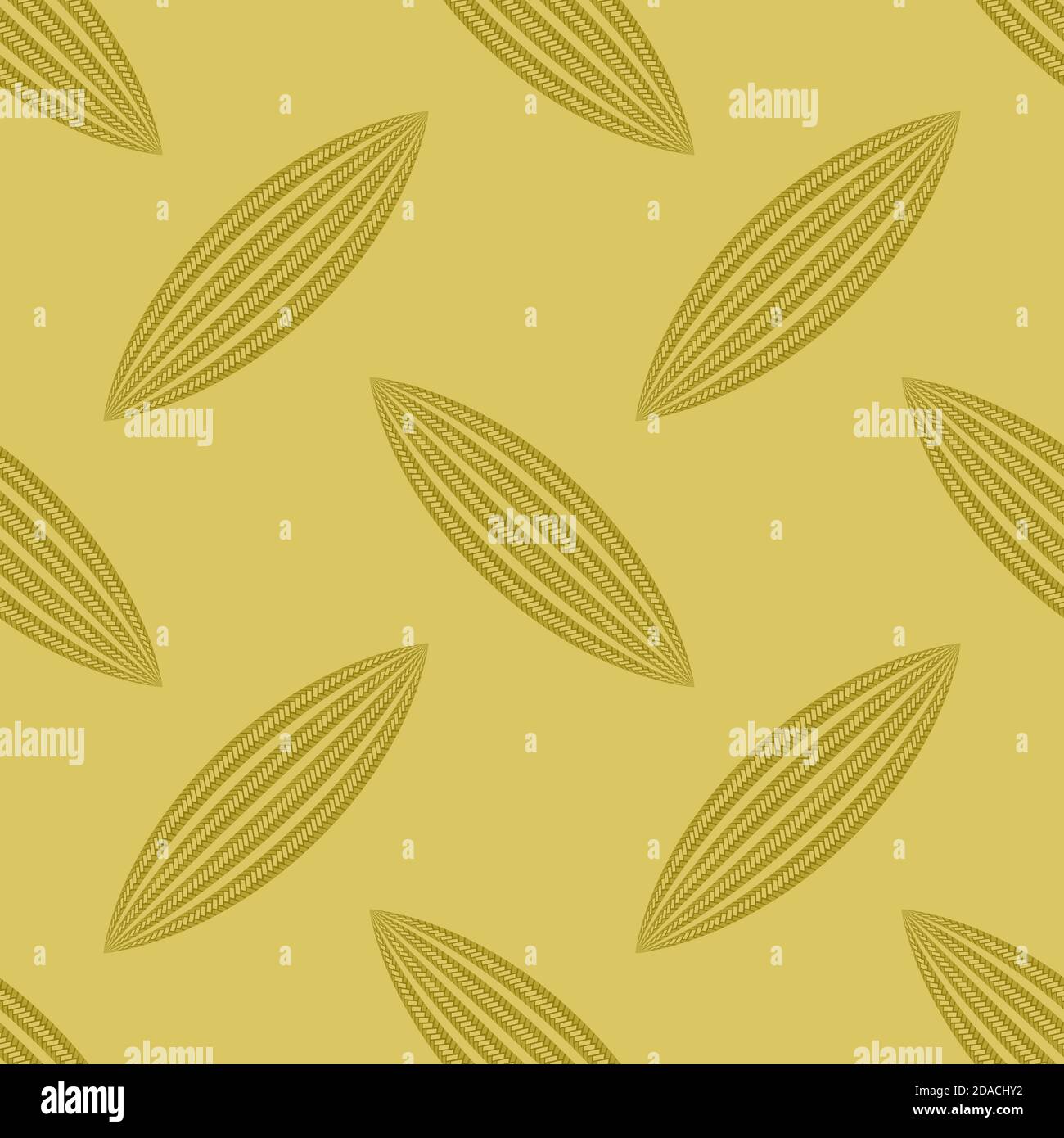 Rope Seamless Pattern with Knots on Yellow Backround Stock Vector
