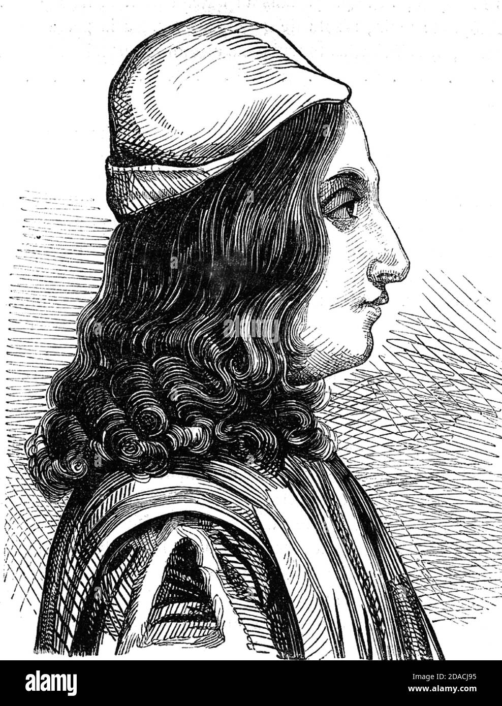 GIOVANNI PICO della MIRANDOLA (1463-1494) Italian nobleman and philosopher Stock Photo