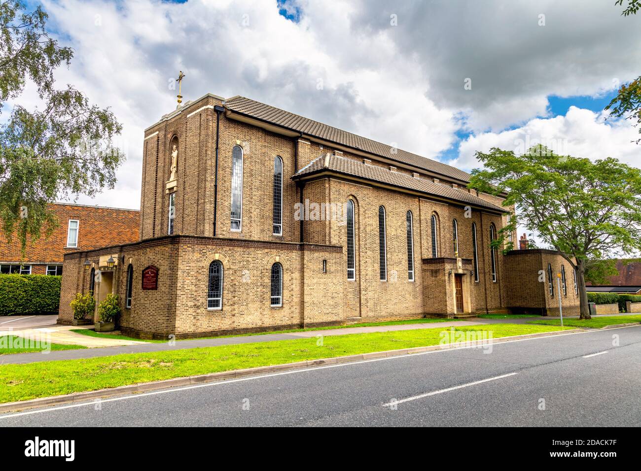 Exterior of Roman Catholic Church of St Hugh of Lincoln in Letchworth ...