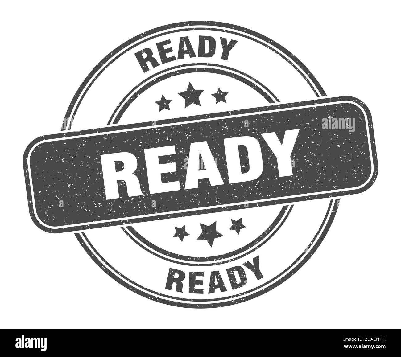 ready stamp. ready sign. round grunge label Stock Vector Image & Art ...