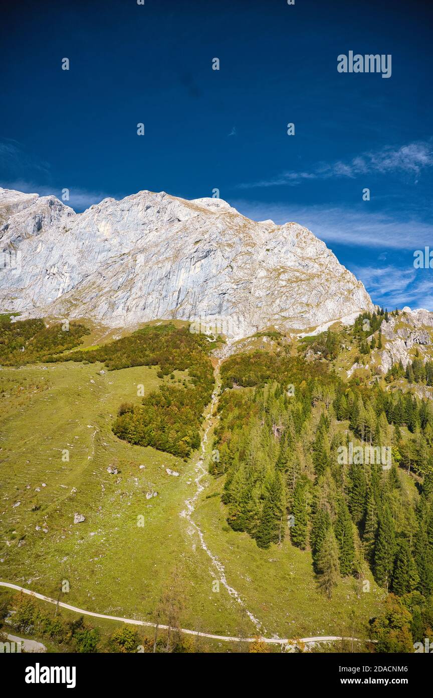 Autumnal atmosphere on the Unterjoch Alm in the Berchtesgaden Alps