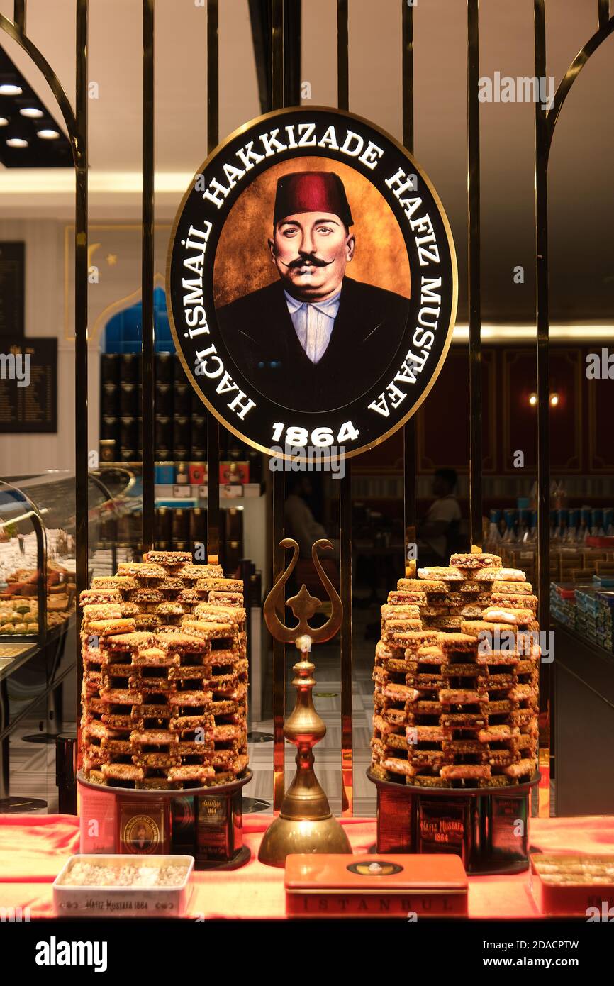 Turkish Desserts Display In Window Of Hakk zade Hafiz Mustafa Shop In 