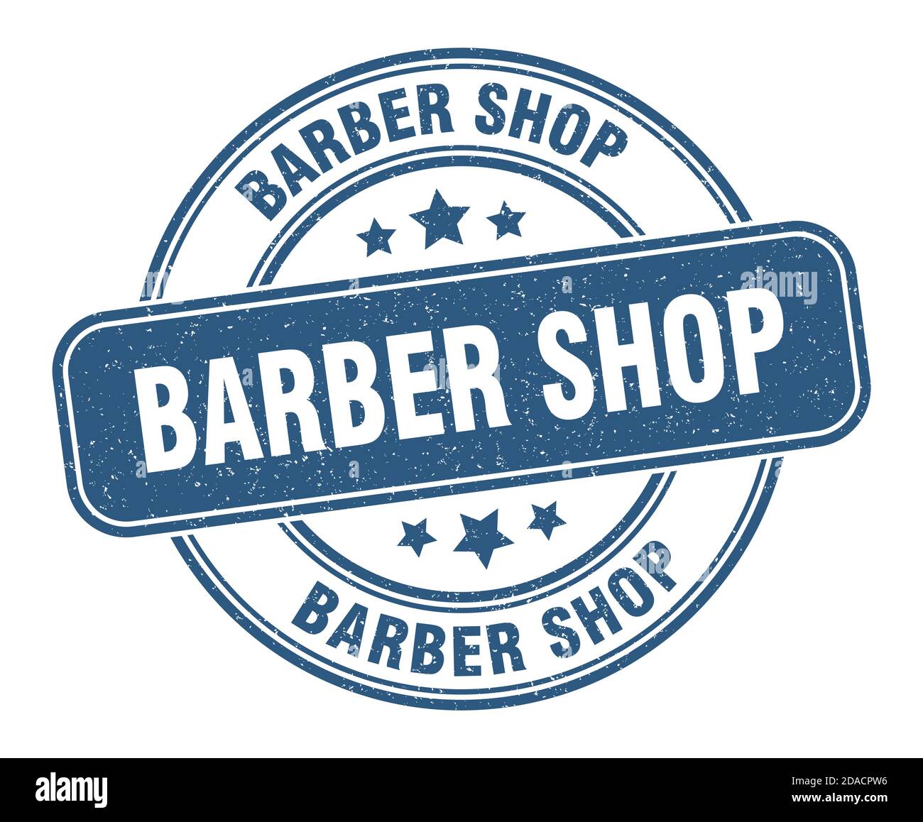 barber shop stamp. barber shop sign. round grunge label Stock Vector