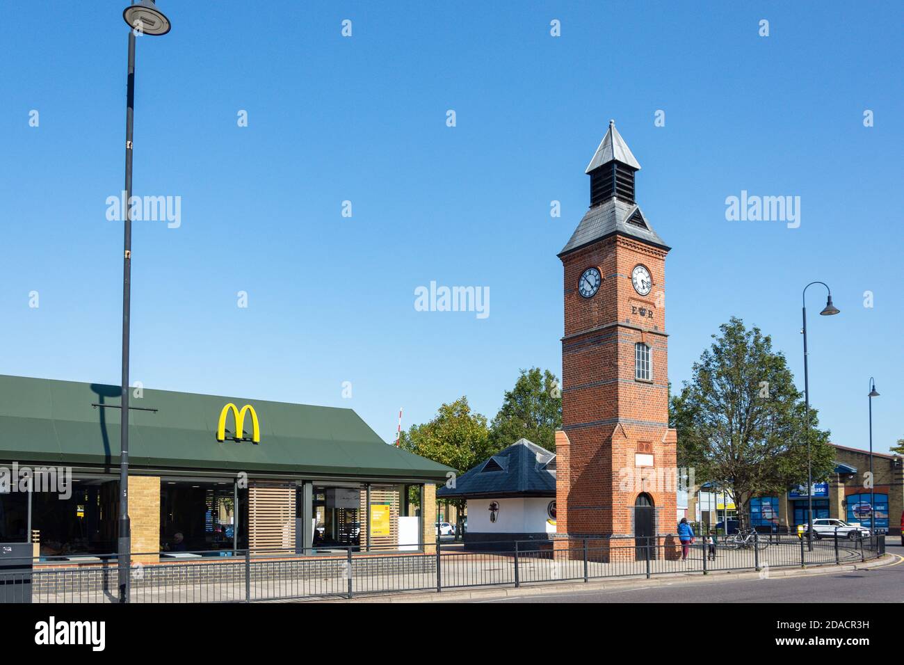 The Crayford Clock Tower (1903), Market Place, Crayford, London Borough of Bexley, Greater London, England, United Kingdom Stock Photo