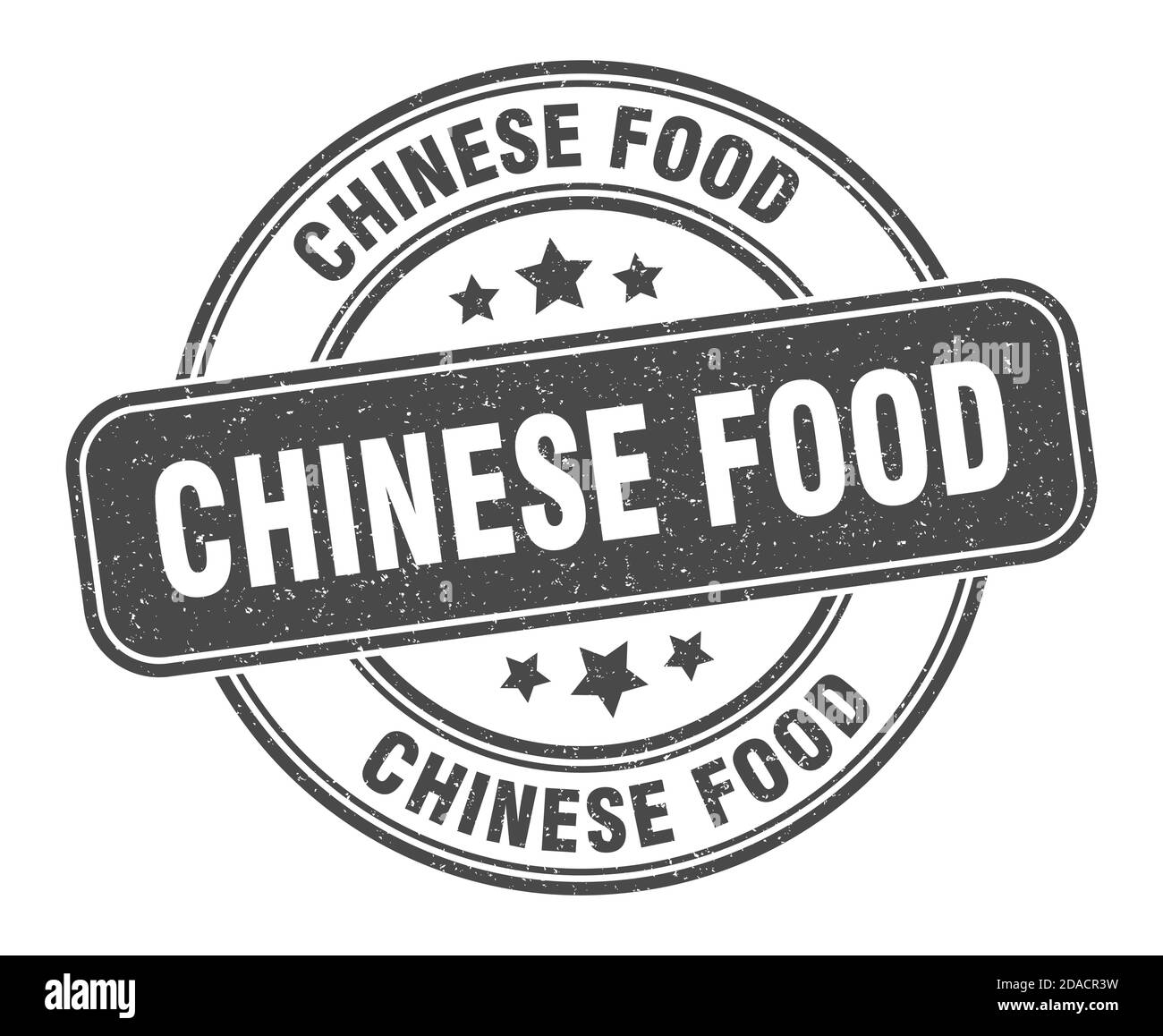 chinese food stamp. chinese food sign. round grunge label Stock Vector ...