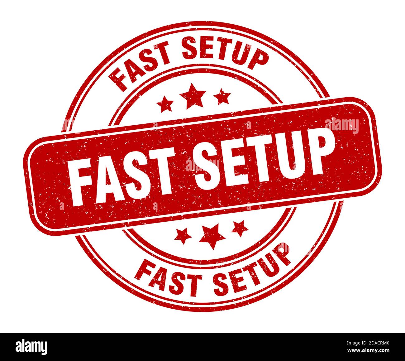 fast setup stamp. fast setup sign. round grunge label Stock Vector ...