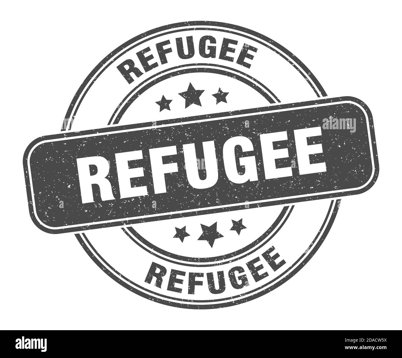 refugee stamp. refugee sign. round grunge label Stock Vector Image ...