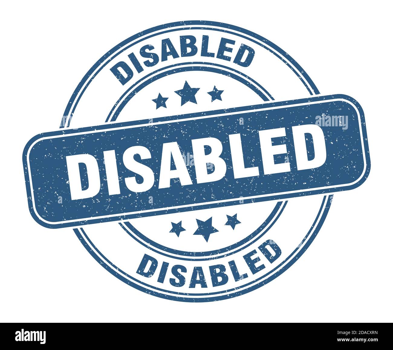 disabled stamp. disabled sign. round grunge label Stock Vector Image