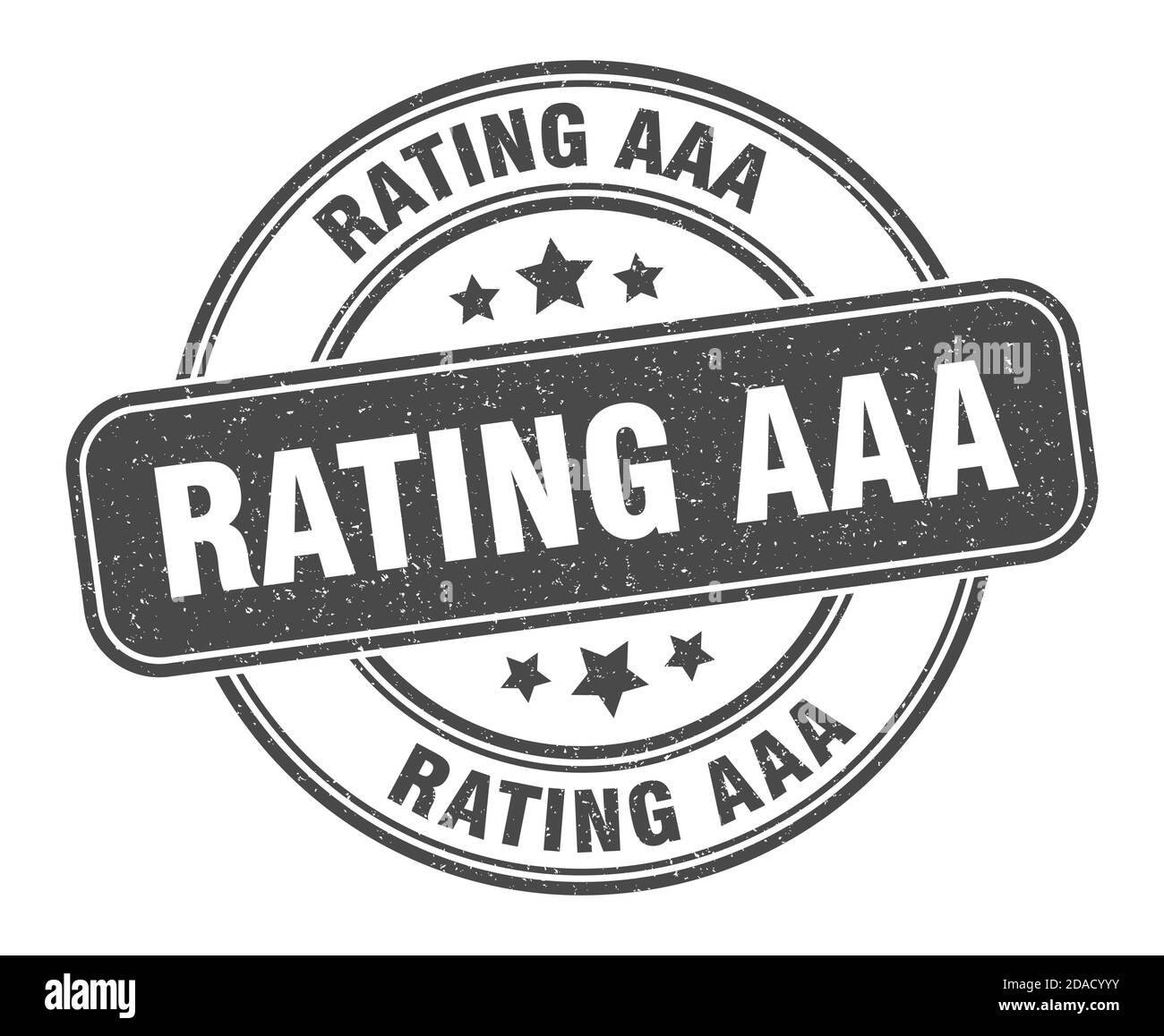 rating aaa stamp. rating aaa sign. round grunge label Stock Vector