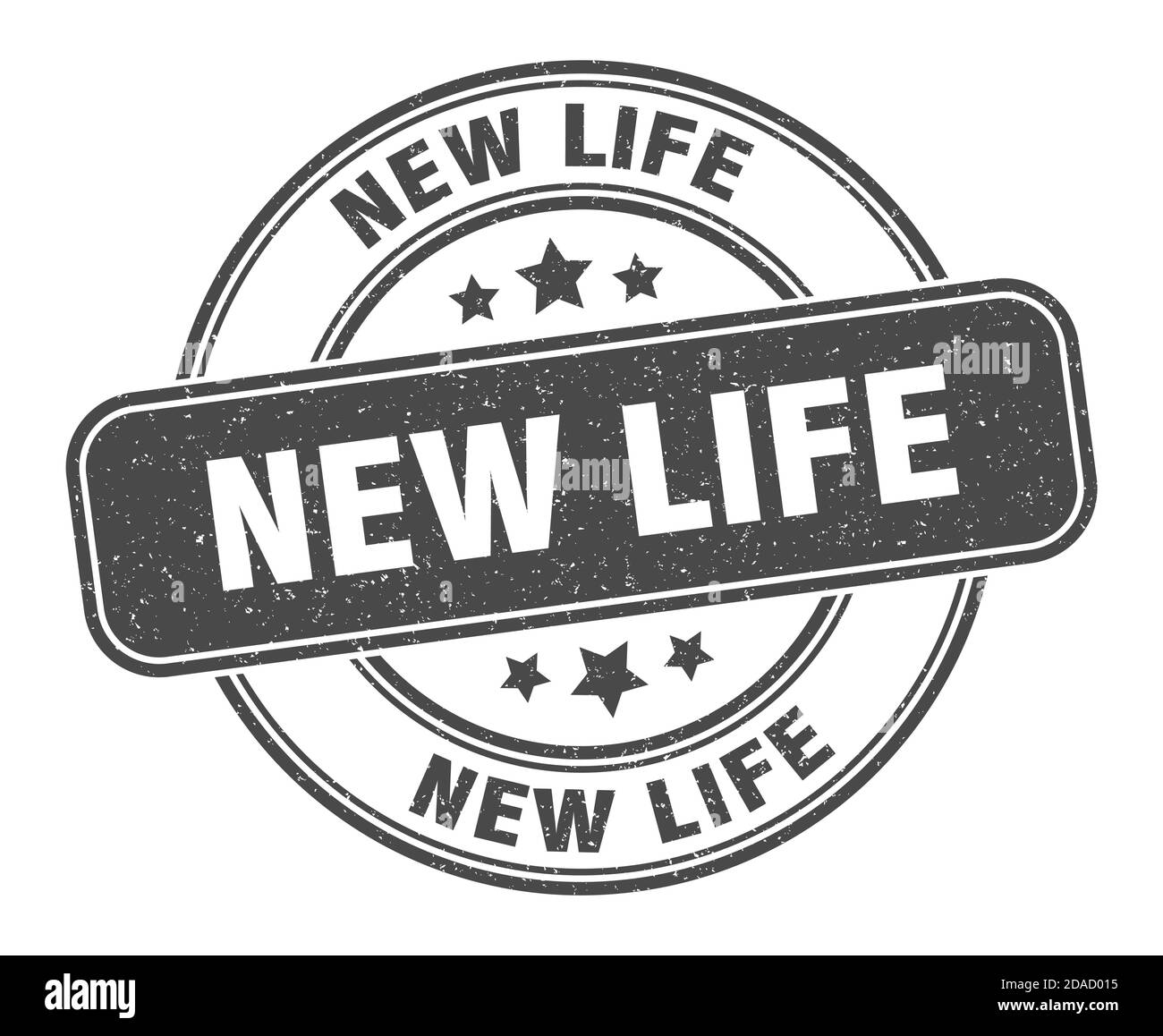 new life stamp. new life sign. round grunge label Stock Vector Image