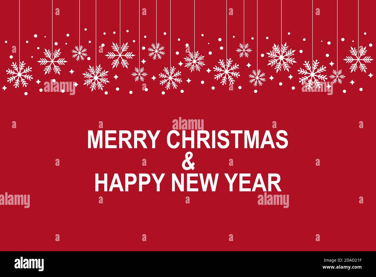 Festive white seamless snowflake border isolated on a red background ...
