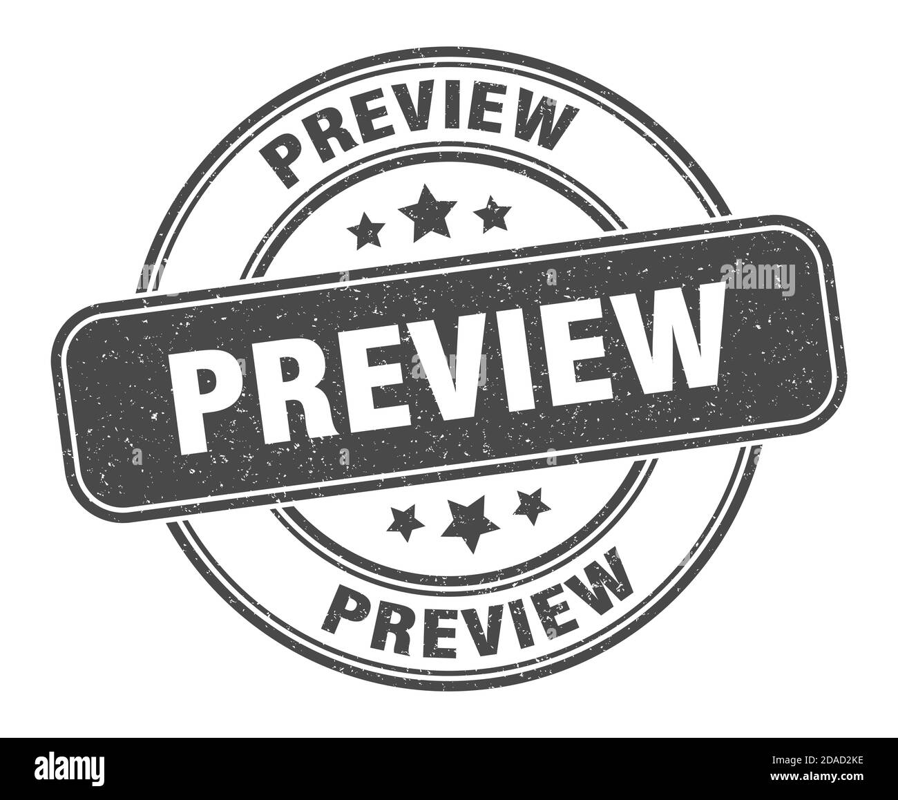 preview stamp. preview sign. round grunge label Stock Vector