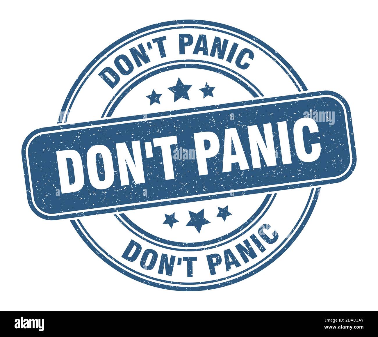 Don T Panic Stamp Don T Panic Sign Round Grunge Label Stock Vector
