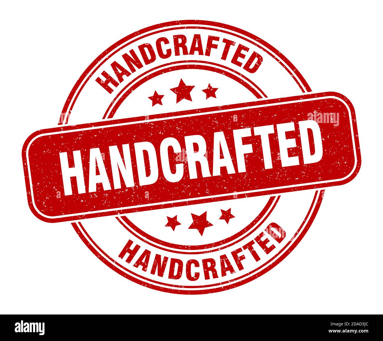 hand crafted stamp. hand crafted sign. round grunge label Stock Vector ...