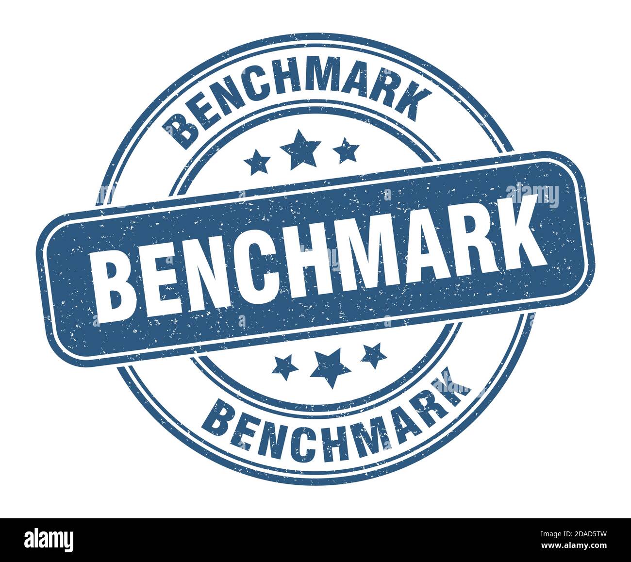 benchmark stamp. benchmark sign. round grunge label Stock Vector
