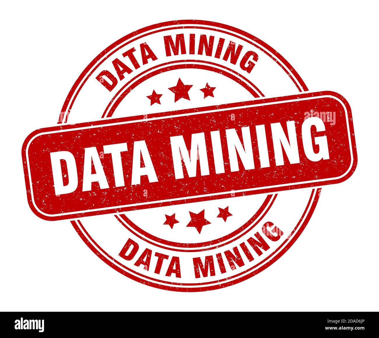 data mining stamp. data mining sign. round grunge label Stock Vector
