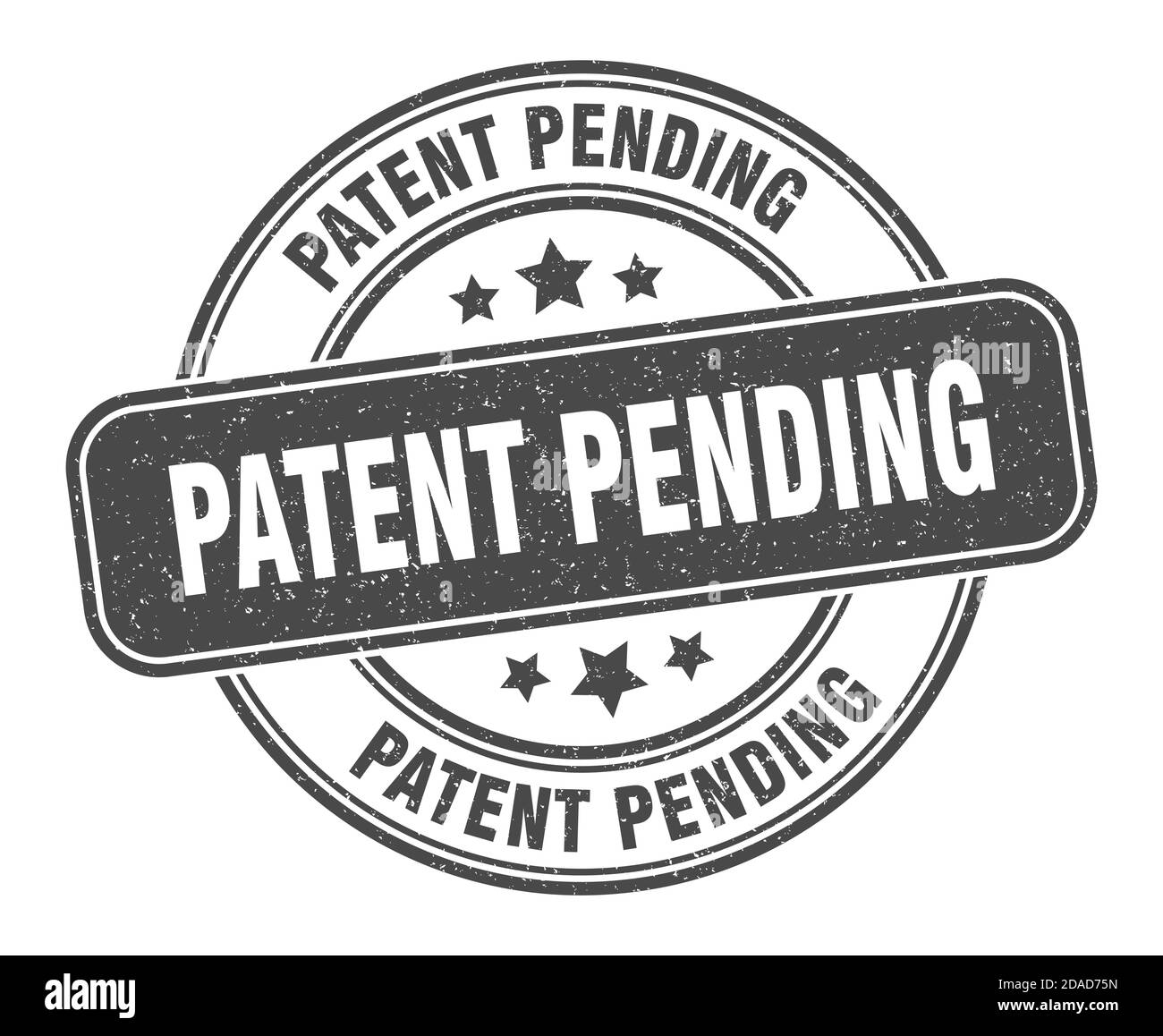 patent pending stamp. patent pending sign. round grunge label Stock