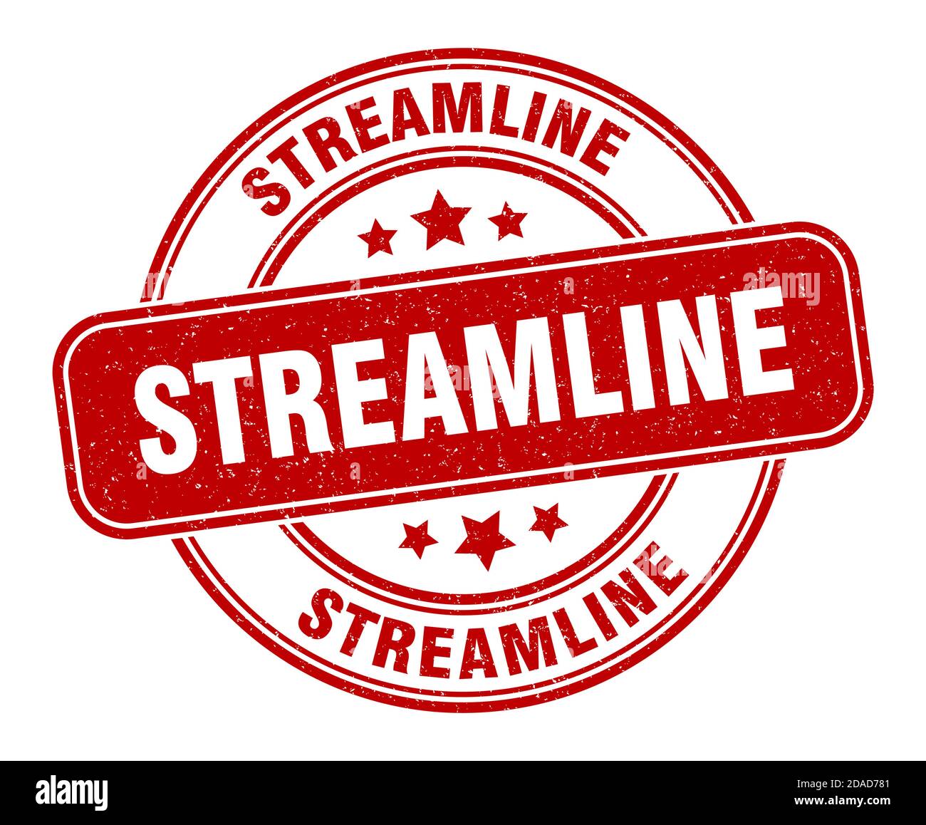 streamline stamp. streamline sign. round grunge label Stock Vector ...