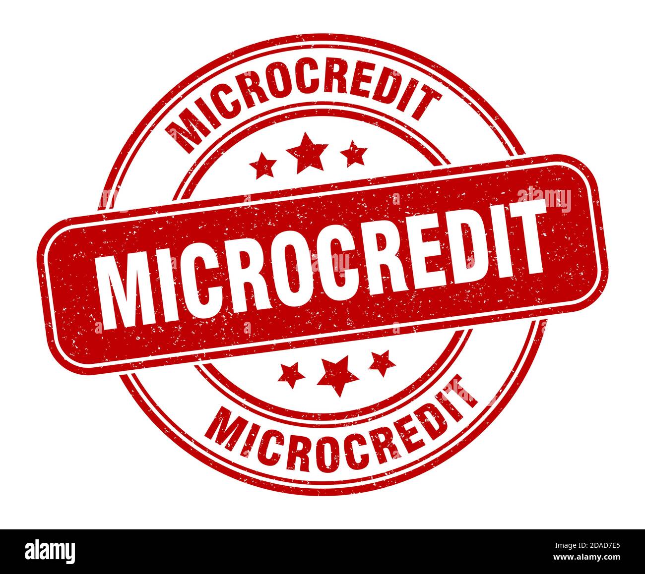 microcredit stamp. microcredit sign. round grunge label Stock Vector