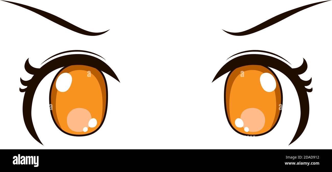 This is a illustration of Cute anime-style eyes with an angry look Stock  Vector Image & Art - Alamy