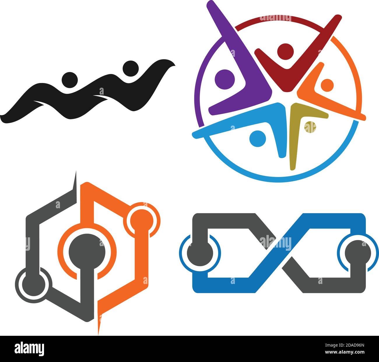 connect Template Sign Set Stock Vector Image & Art - Alamy