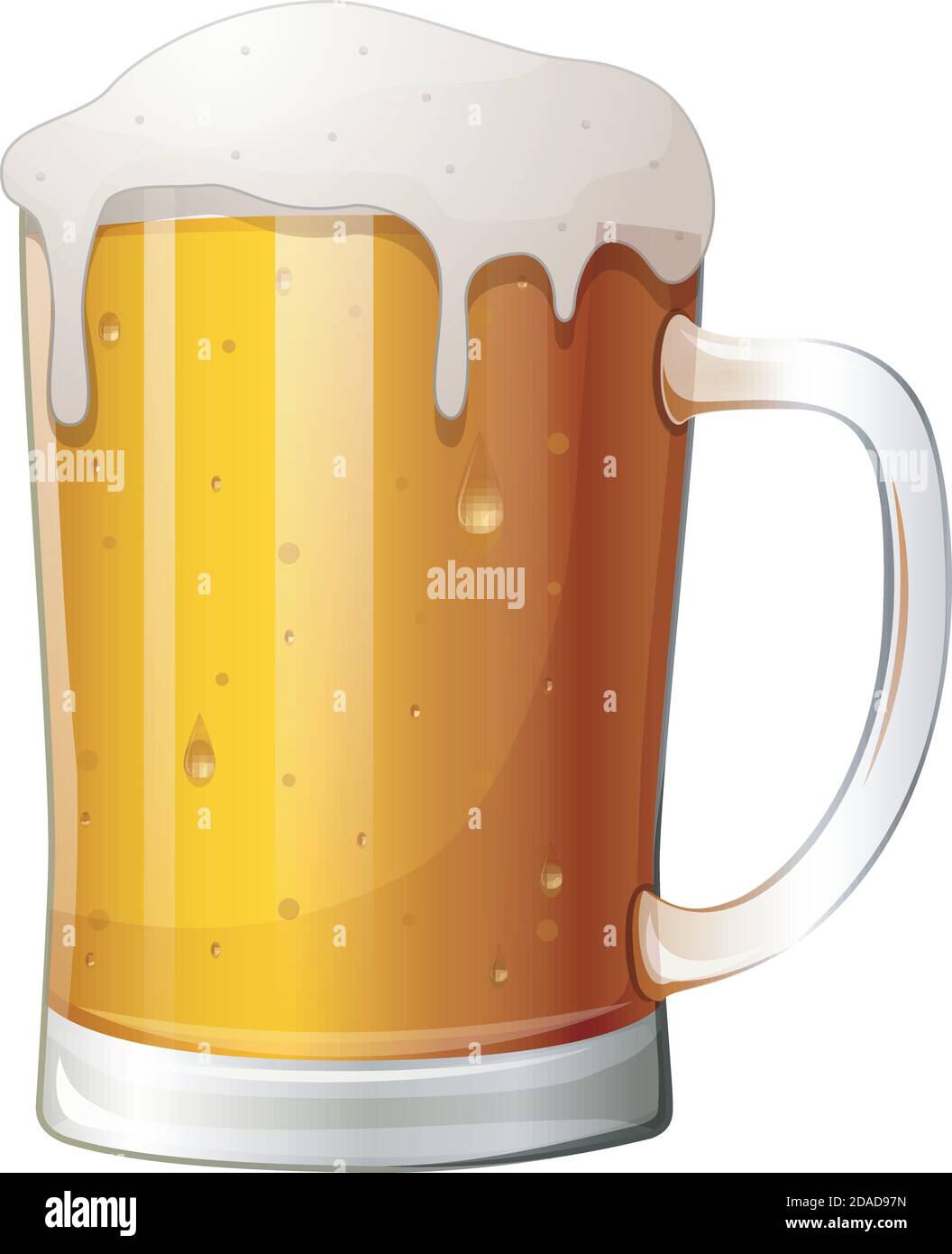 Vector illustration of Mug beer on a white background Stock Vector ...