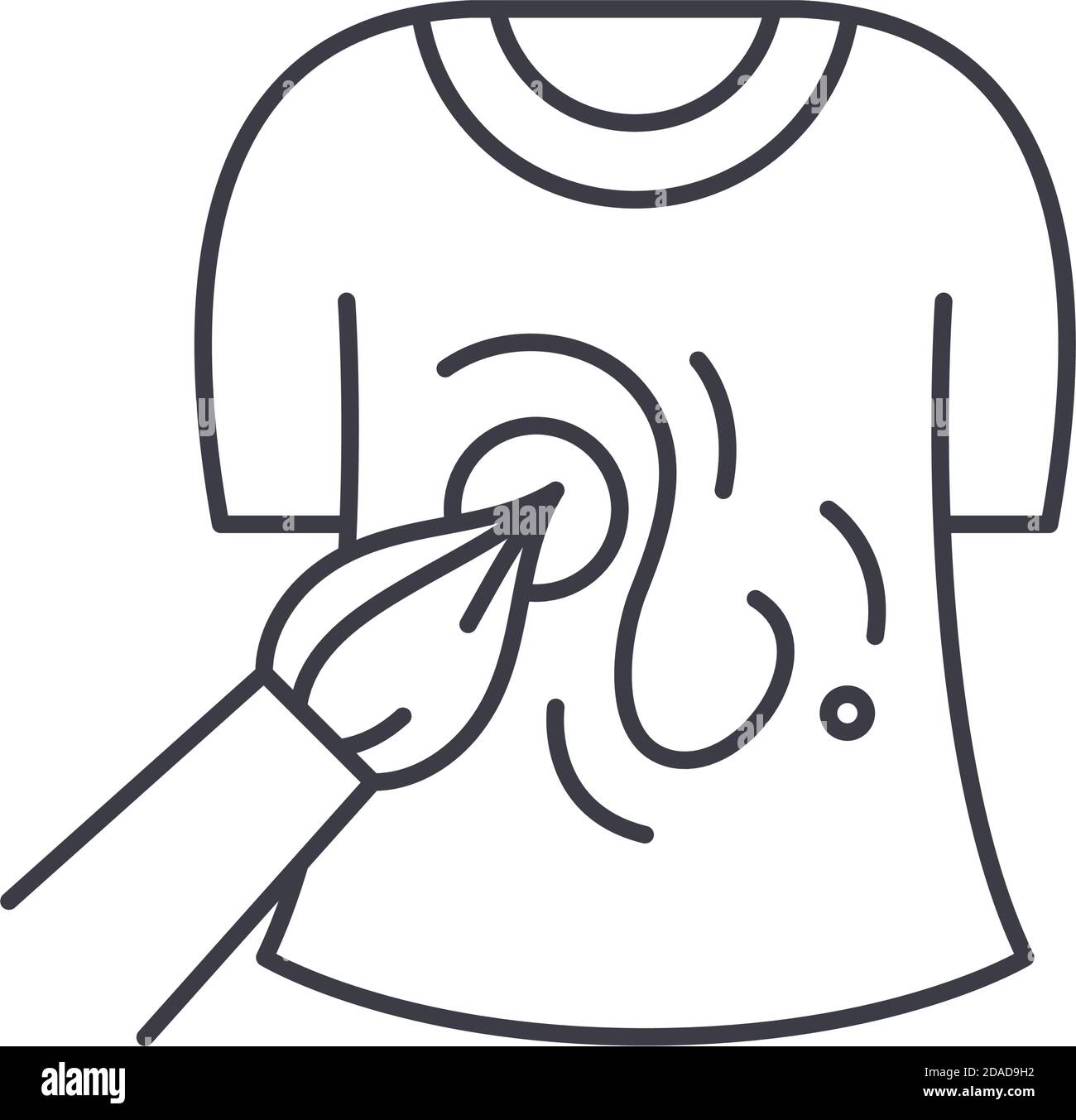T shirt design concept icon, linear isolated illustration, thin line ...