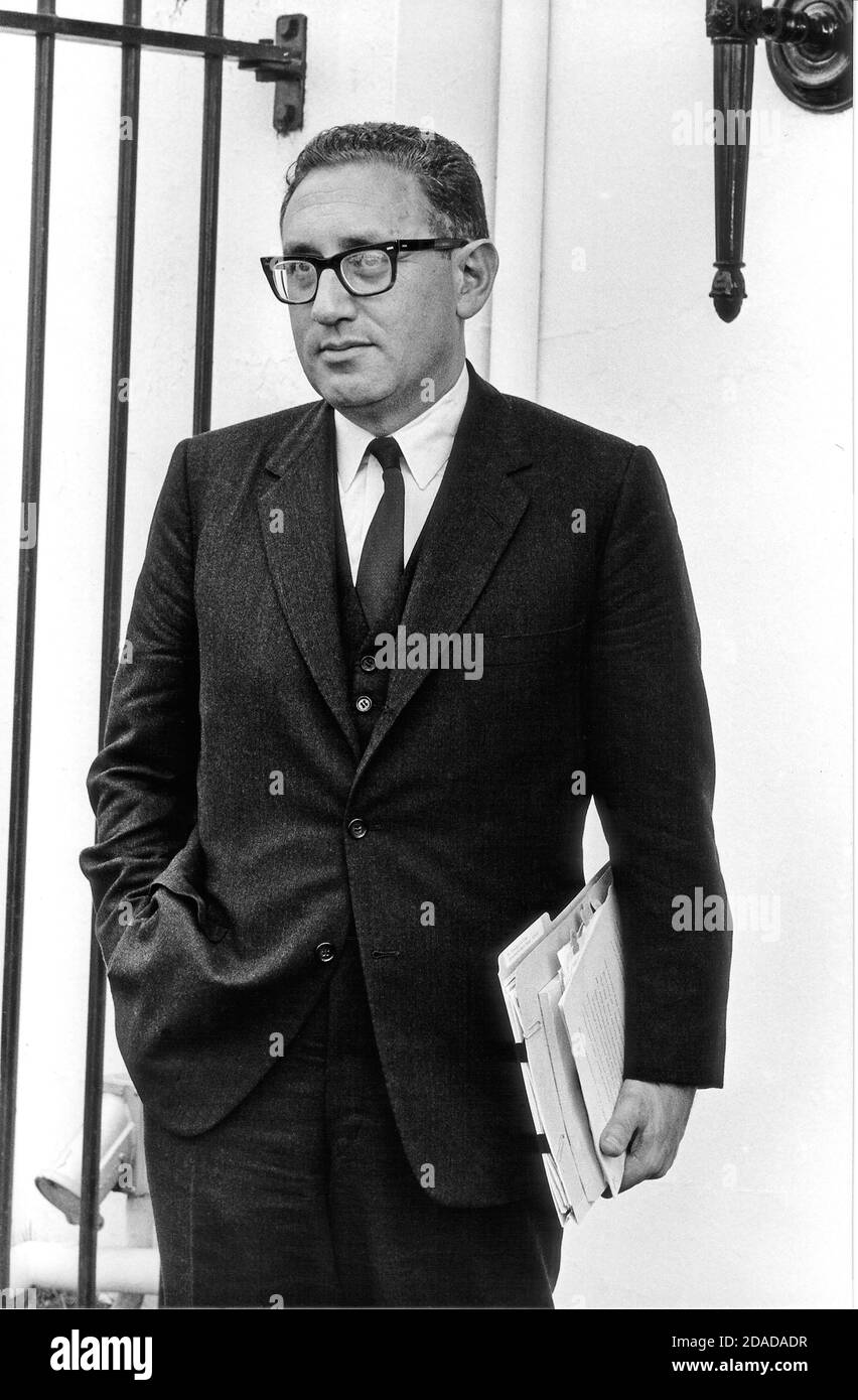 In this photo released by the White House, this portrait of Doctor Henry A. Kissinger was taken in Washington, DC on April 9, 1969. At the time, Kissinger was National Security Advisor to United States President Richard M. Nixon.Credit: White House via CNP | usage worldwide Stock Photo