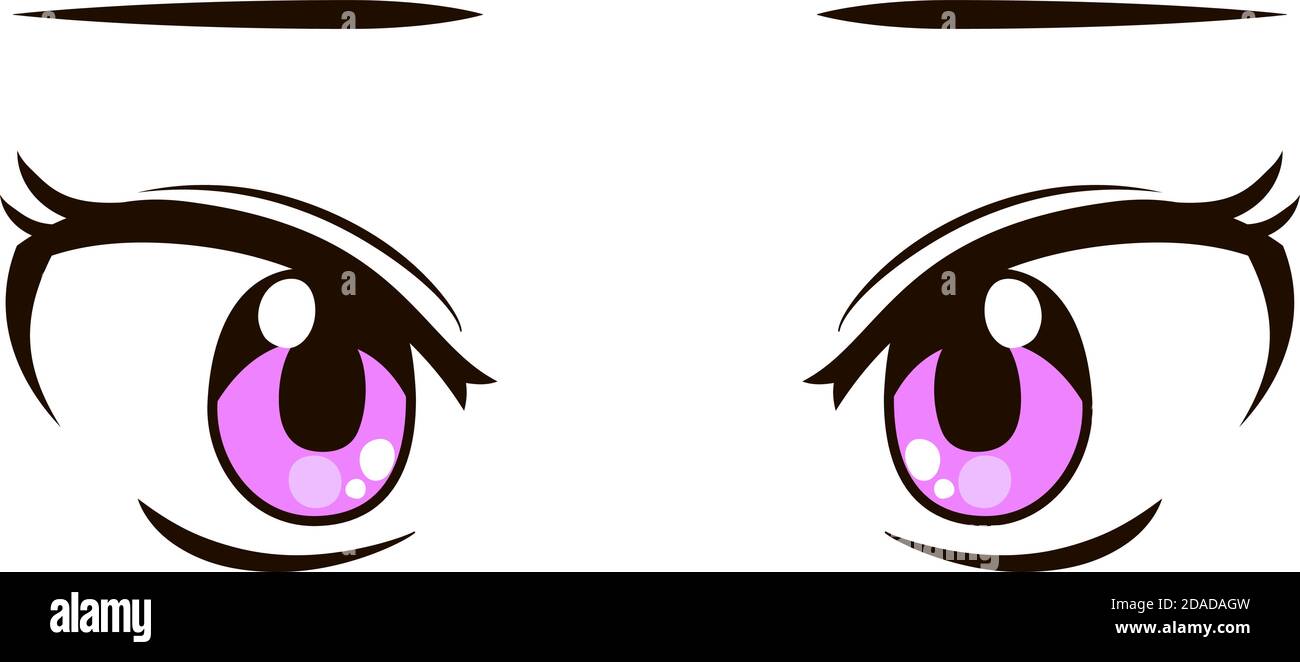 This is a illustration of Cute anime-style eyes in normal times