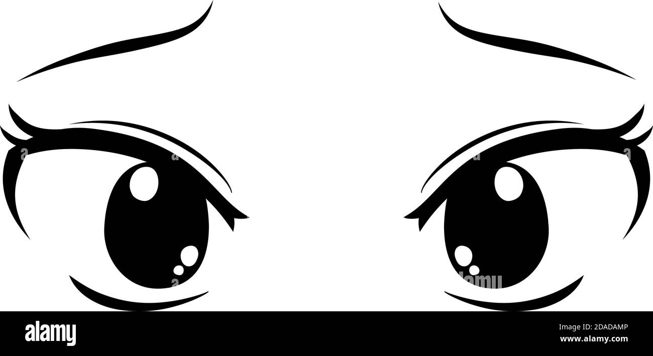 This is a illustration of Cute anime-style eyes with a sad expression Stock  Vector Image & Art - Alamy