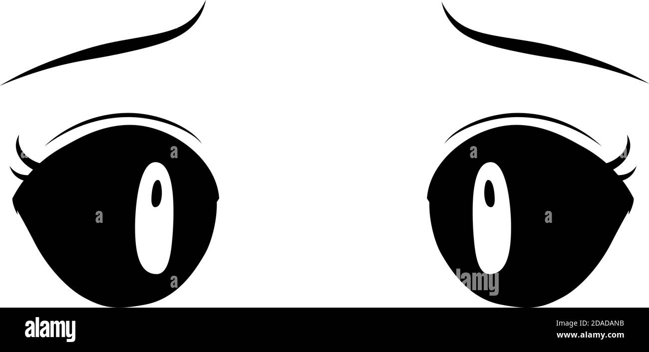 Sad anime face manga style closed eyes Royalty Free Vector