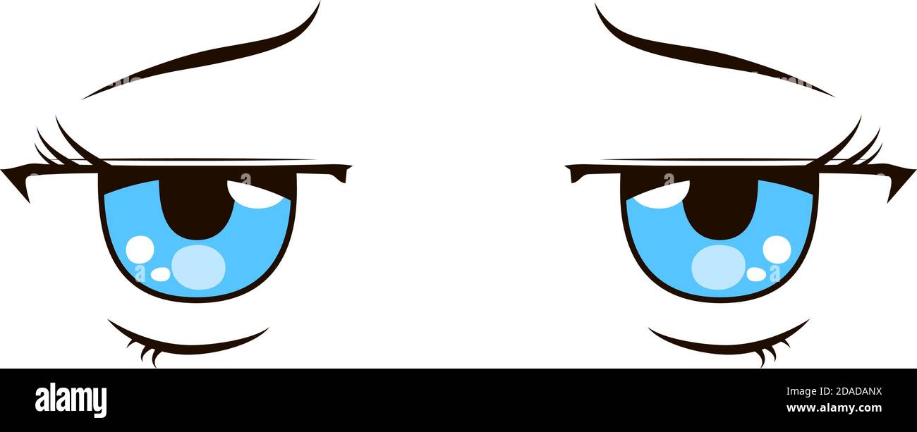 This is a illustration of Cute anime-style eyes with a sad expression Stock  Vector Image & Art - Alamy