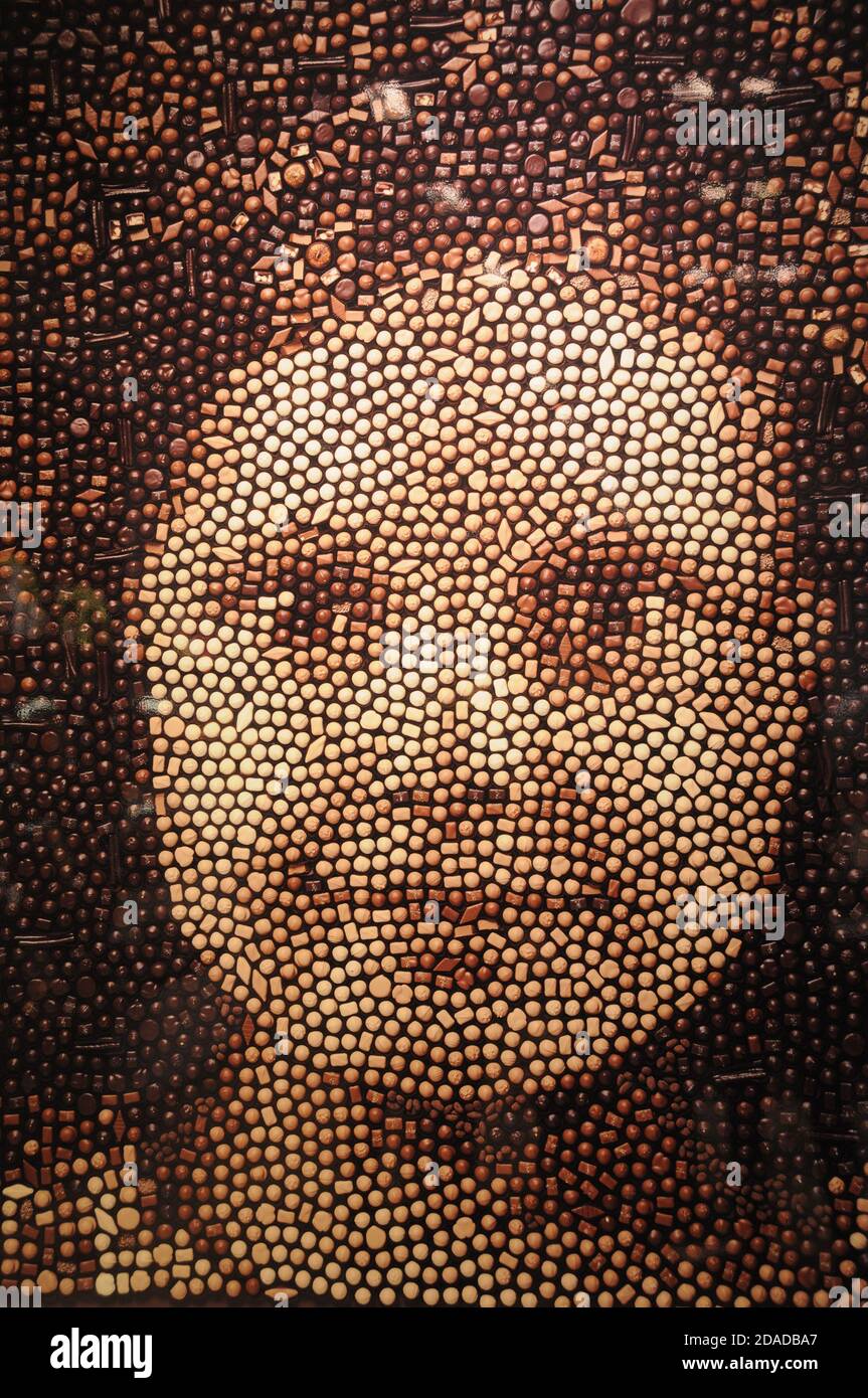 The display of gourmet chocolates arrangements of the girl’s smiling