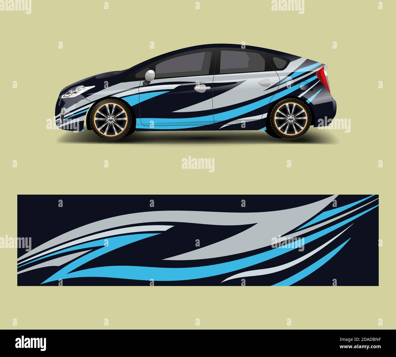 Car decal vector, graphic abstract racing designs for vehicle Sticker ...