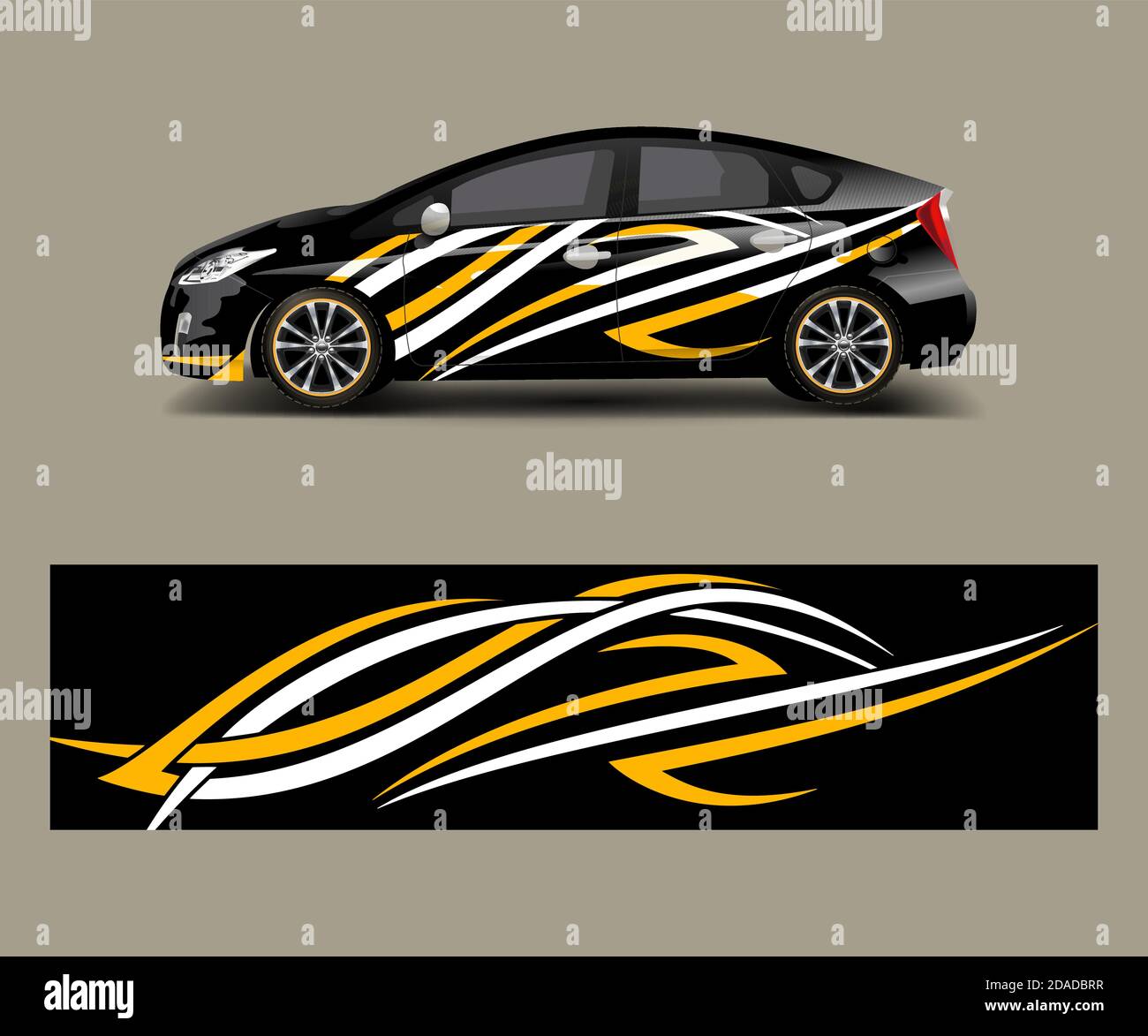 Car decal vector, graphic abstract racing designs for vehicle Sticker