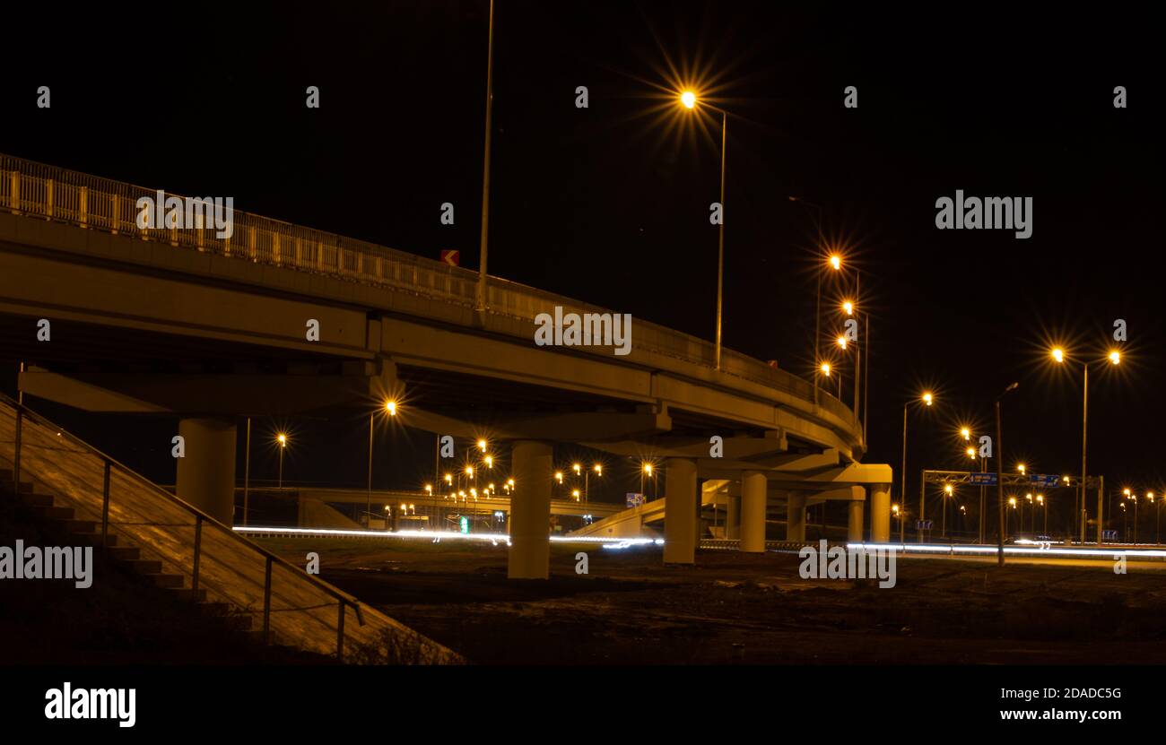 Twisty road night long exposure hi-res stock photography and images - Alamy