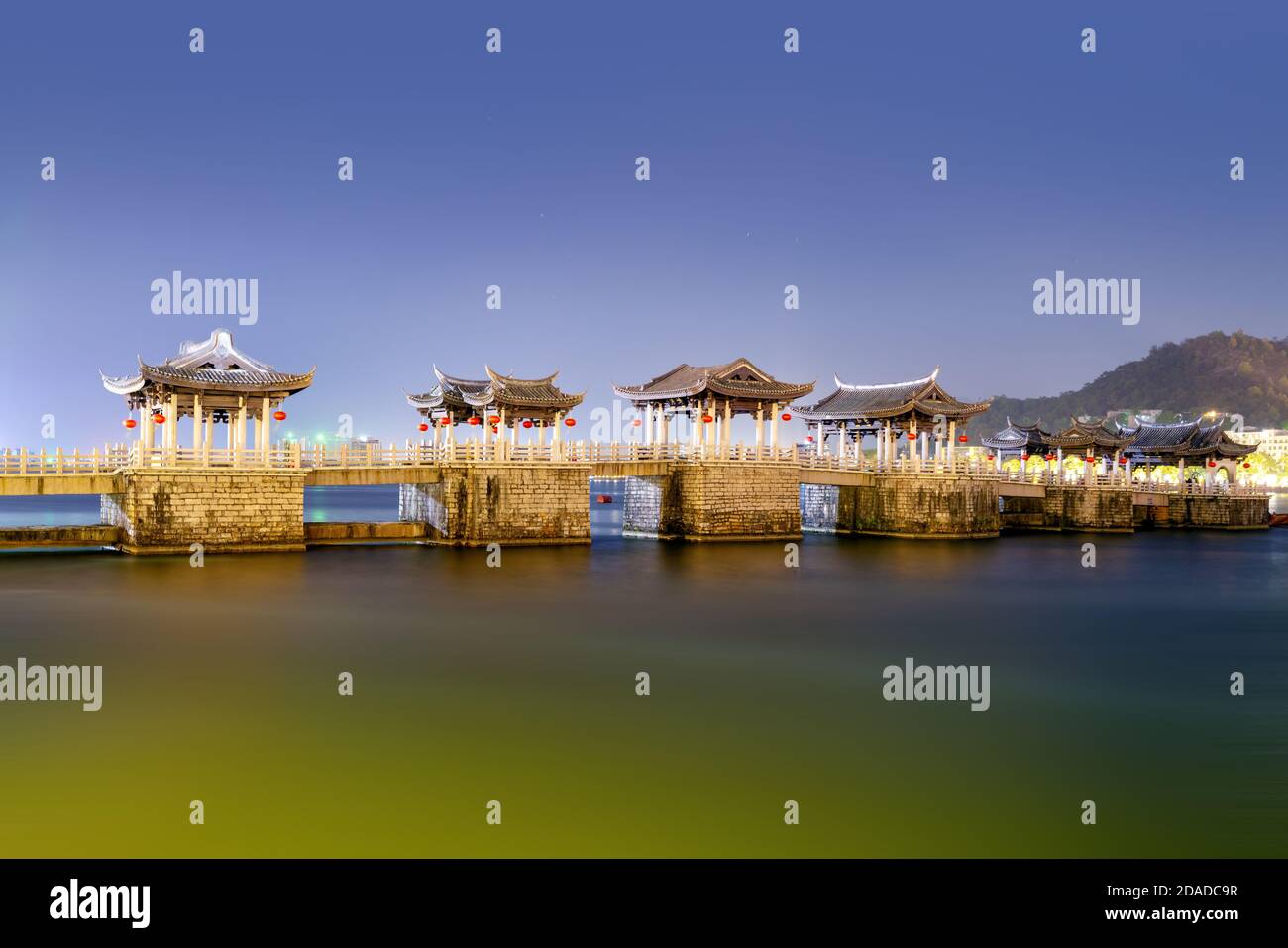 Guangji Bridge, is an ancient bridge that crosses the Han River in Chaozhou, Guangdong province, China. A key cultural relic under national protection Stock Photo